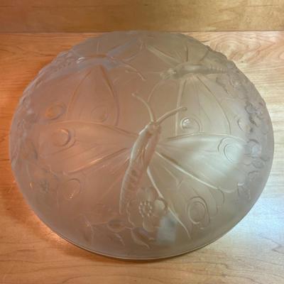 Large dragonfly frosted platter