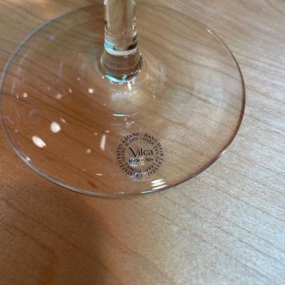 Collevilca hand blown Italian wine glasses