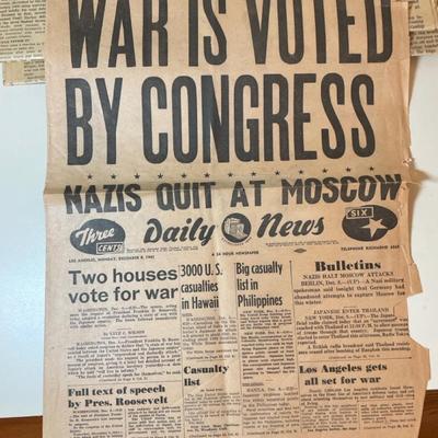 World War 2 newpapers