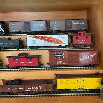 Lot of various train parts, models