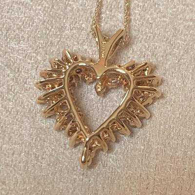 Diamond Heart Pendant Necklace