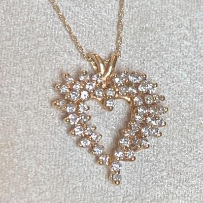 Diamond Heart Pendant Necklace