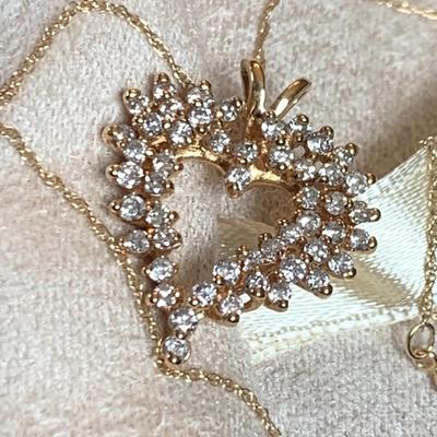 Diamond Heart Pendant Necklace