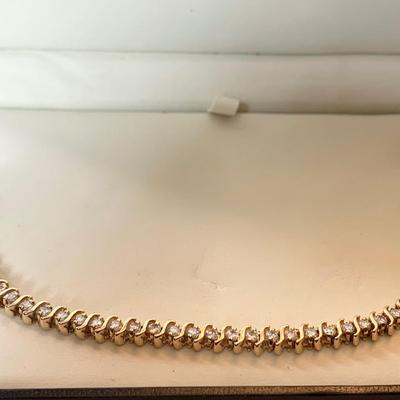 7” 14k Gold / Diamonds Tennis Bracelet