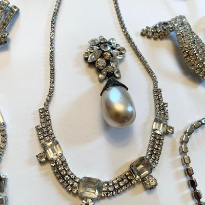 Vintage Rhinestone Jewelry Lot