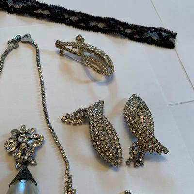 Vintage Rhinestone Jewelry Lot