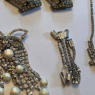 Vintage Rhinestone Jewelry Lot