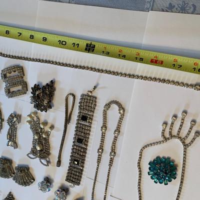 Vintage Rhinestone Jewelry Lot