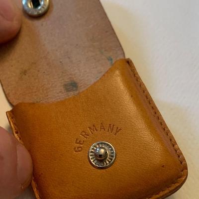 Vintage Spring Action German Jewelers Loop In Leather Case