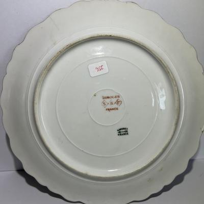 Limoges France Hand Painted Flying Geese/Duck Porcelain 9" Plate as Pictured.