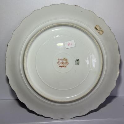 Limoges France Hand Painted Flying Bluejay Porcelain 9" Plate as Pictured.