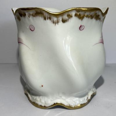 Limoges France Depose Hand Painted Madame Porcelain Jar/Vase Home Decor 5.50" x 5.75" Has a Reverse Stress Crack as Pictured.