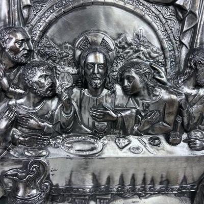 Unique! Last Supper Relief Panel in METAL.