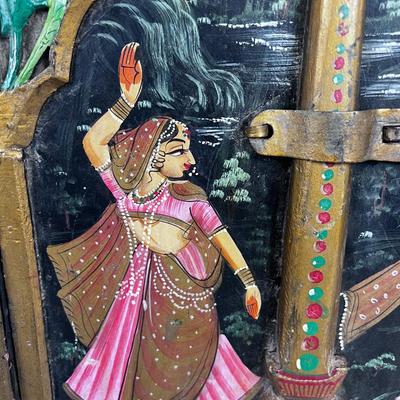 Hand Painted Wood Panel - Hindu, Krishna 