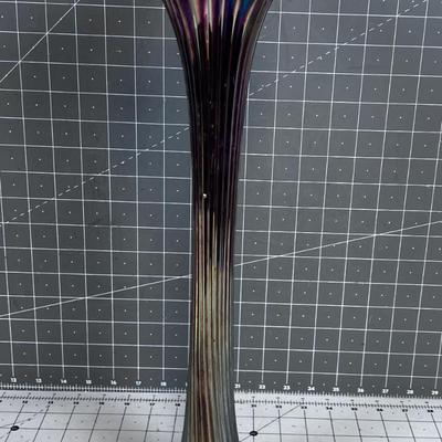 Iridescent Glass Fluted VASE 