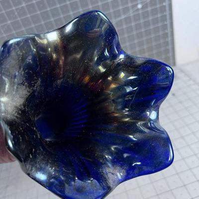 Iridescent Glass Fluted VASE 