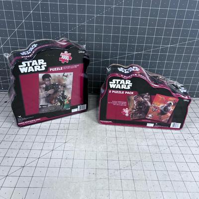 (2) Star Wars Puzzles In Collector Tins