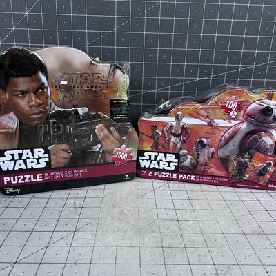 (2) Star Wars Puzzles In Collector Tins