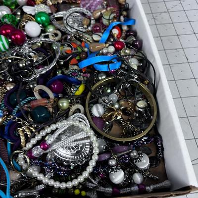 Tray full of Costume Jewelry: Bracelets and Rings