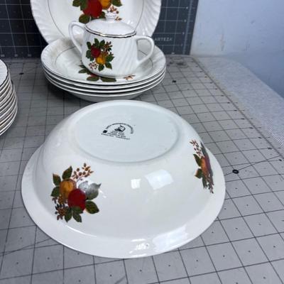 Enoch Wedgewood "English Harvest" Partial China Set 