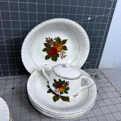 Enoch Wedgewood "English Harvest" Partial China Set 