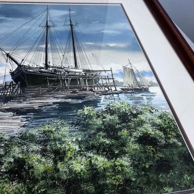 Large, Port Blakely Washington, Watercolor NICE! Ian Ramsay Artist