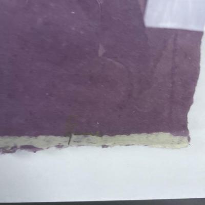 Pair of Abstracts Post Modern "Fans" on Artist made Paper