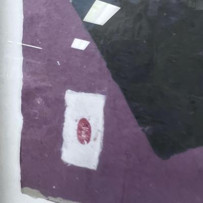 Pair of Abstracts Post Modern "Fans" on Artist made Paper