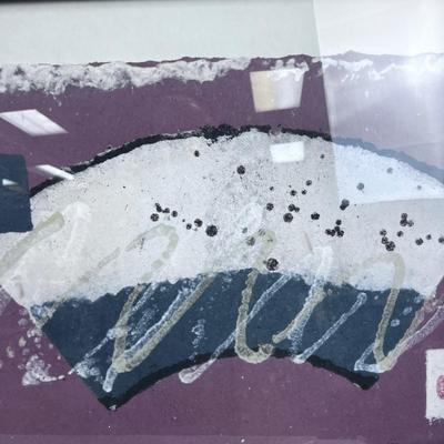 Pair of Abstracts Post Modern "Fans" on Artist made Paper