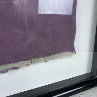Pair of Abstracts Post Modern "Fans" on Artist made Paper