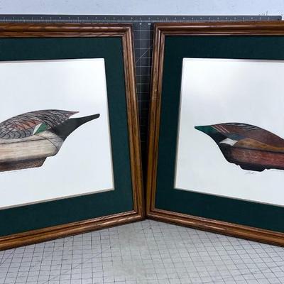 Pair of Decoy Duck Prints, Limited Edition