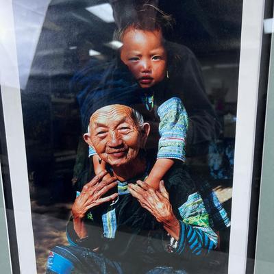 2 Tibet Photographs, framed and Matted under Glass