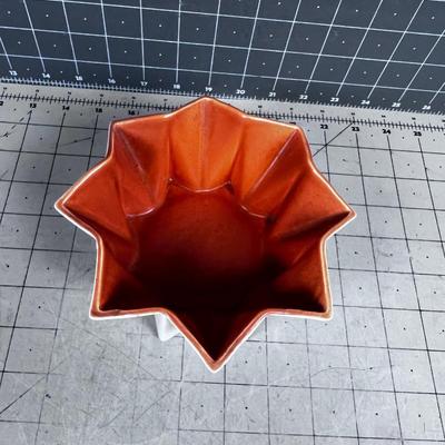 Redwing Dish, Geometric Peach & Off White Starfish