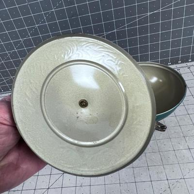 Metal Footed Dish with lid