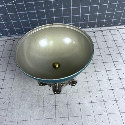 Metal Footed Dish with lid