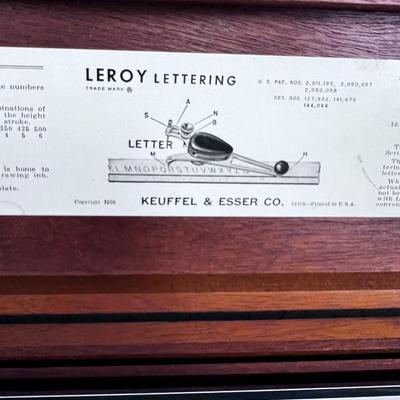 Fabulous K & E LeRoy Lettering Kit, in Walnut Box 