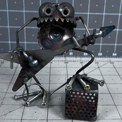 Metal Guitar Playing Frog