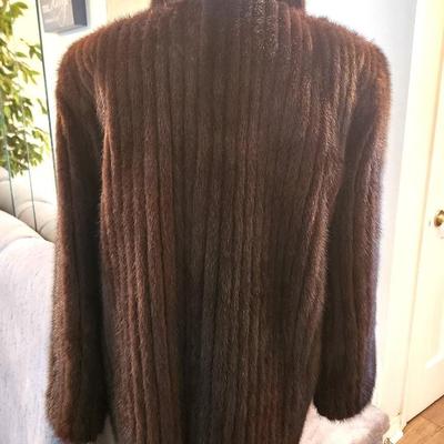 Lot #79 Pretty Dark Brown Mink Coat - good condition - Gus Mayer 0 Size 12