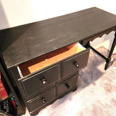 Lot #85 Contemporary Country style Knee Hole desk with drawers - painted