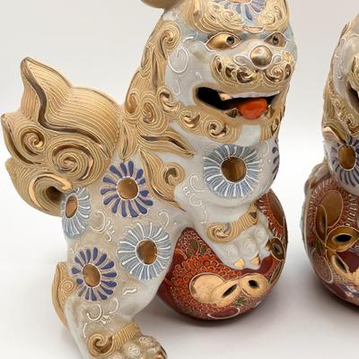 Pair (2) ~ Embellished Foo Dogs ~ *Read Details