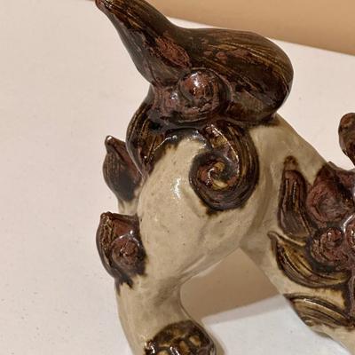 Pair (2) ~ Glazed Ceramic Foo Dogs