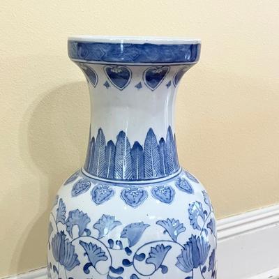 24” Ceramic Oriental Floor Vase