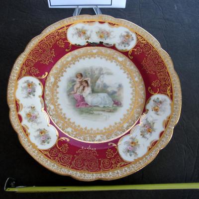 Antique Portrait Plate, LS&S Carlsbad Austria
