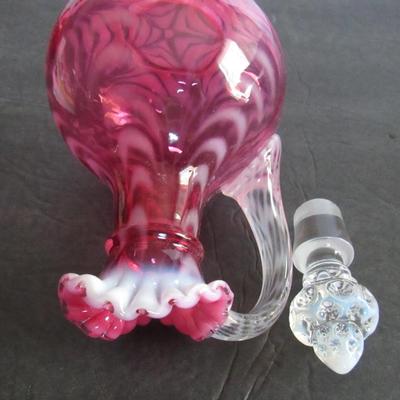 Fenton Cranberry Opalescent Cruet