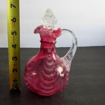 Fenton Cranberry Opalescent Cruet