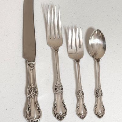 STERLING ~ “Wild Rose” 4 Pc Service For 12