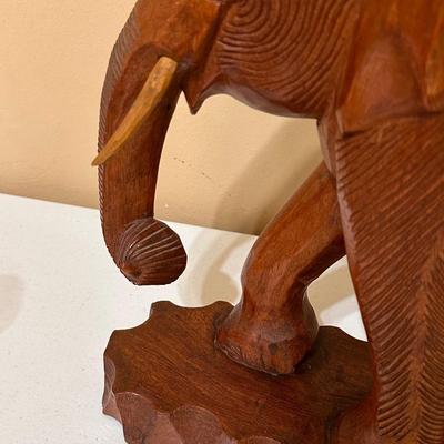 15” Solid Wood Mother & Twins Elephant Trio