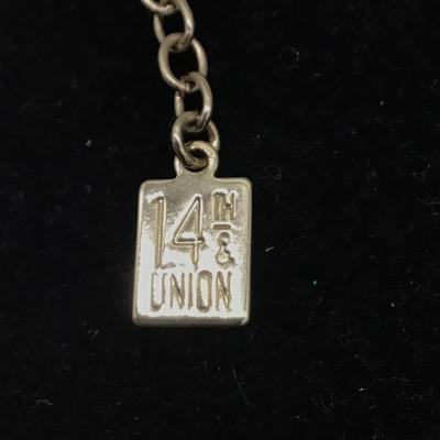 14th and Union gold toned square pendants necklace