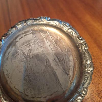 Silver plate ashtray/coaster