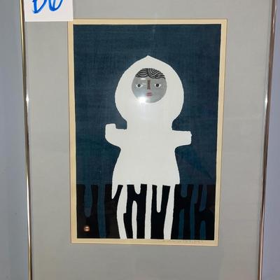 B6-Framed Art-“White Figure”
